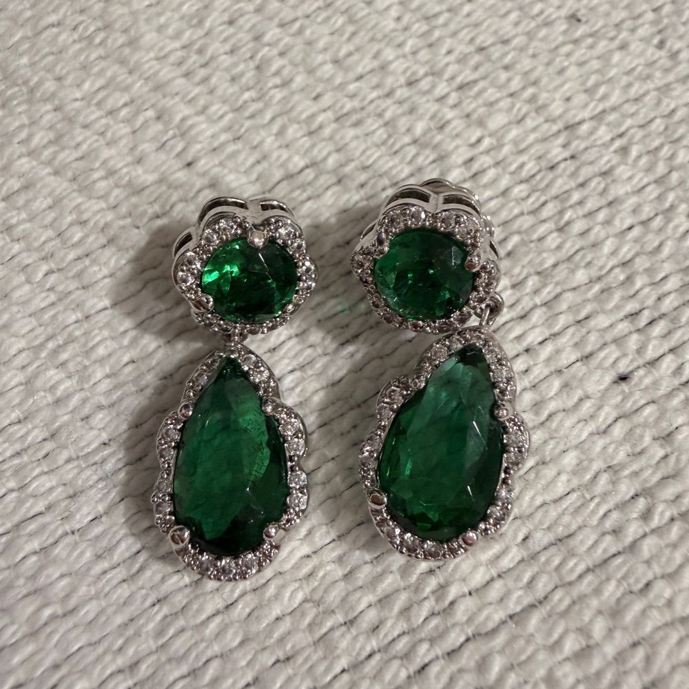Kenneth Jay Lane Cubic Zirconia TearDrop Earrings